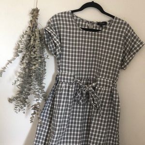 Roolee Gray Checkered Dress